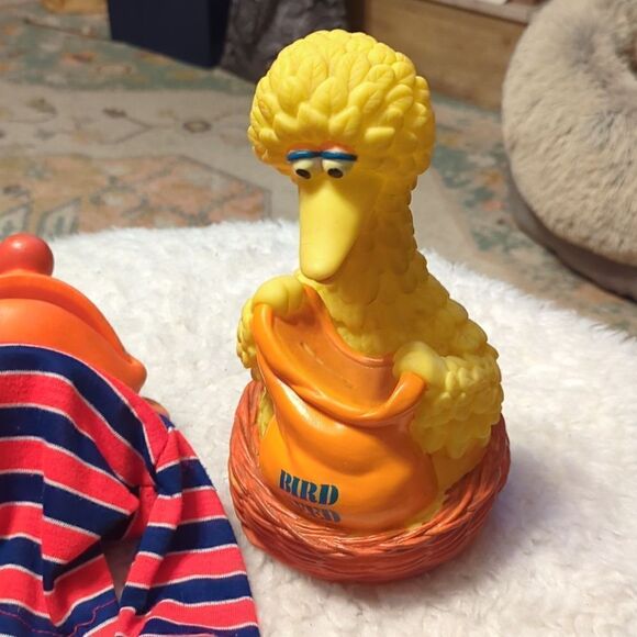 1970s Sesame Street Big Bird Seed in Nest 10 inches, Ernie Puppet - Picture 12 of 12